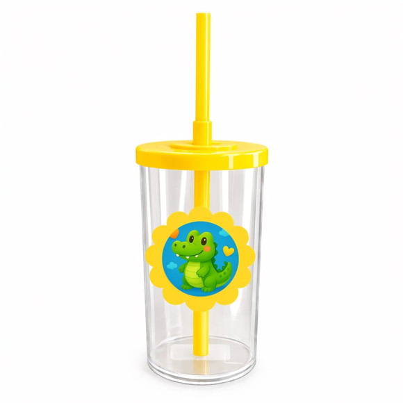 Copo Short Drink Flor Personalizado Jacaré Baby - Imagem 5