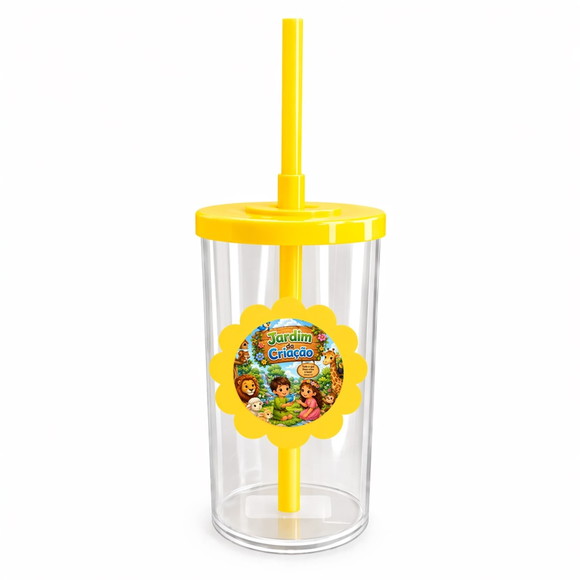 Copo Short Drink Flor Personalizado Jardim da Criação - Imagem 5