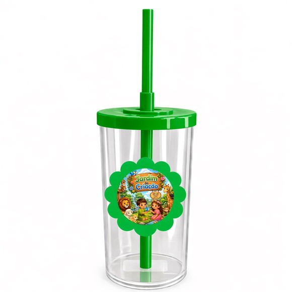 Copo Short Drink Flor Personalizado Jardim da Criação - Imagem 4