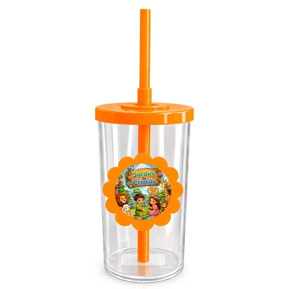 Copo Short Drink Flor Personalizado Jardim da Criação - Imagem 3