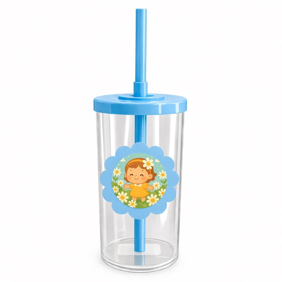 Copo Short Drink Flor Personalizado Jardim das Margaridas - Imagem 2