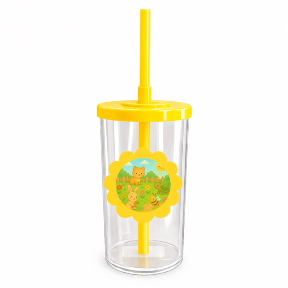 Copo Short Drink Flor Personalizado Jardim dos Bichinhos - Imagem 5