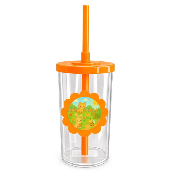 Copo Short Drink Flor Personalizado Jardim dos Bichinhos - Imagem 3