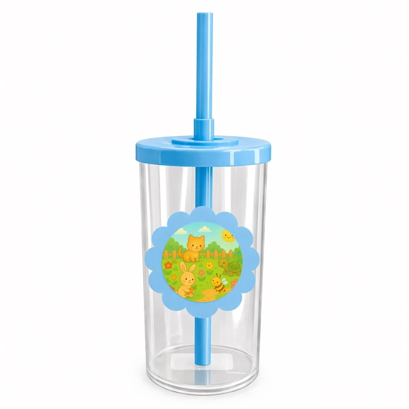 Copo Short Drink Flor Personalizado Jardim dos Bichinhos - Imagem 2