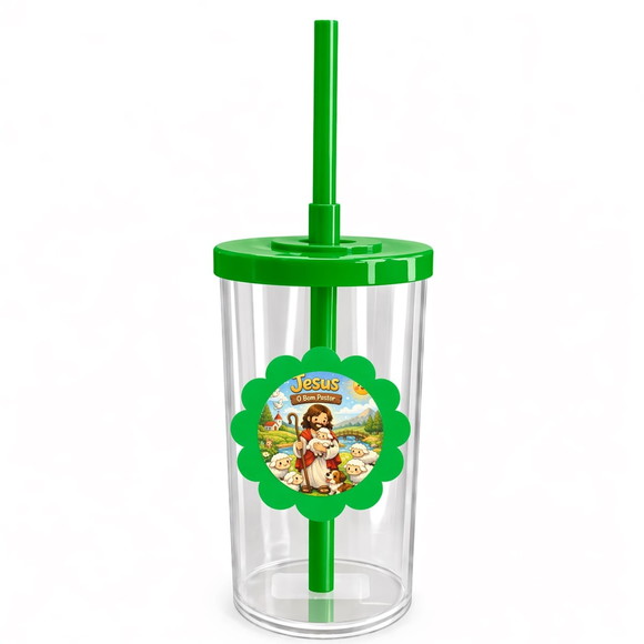 Copo Short Drink Flor Personalizado Jesus, o Bom Pastor - Imagem 4
