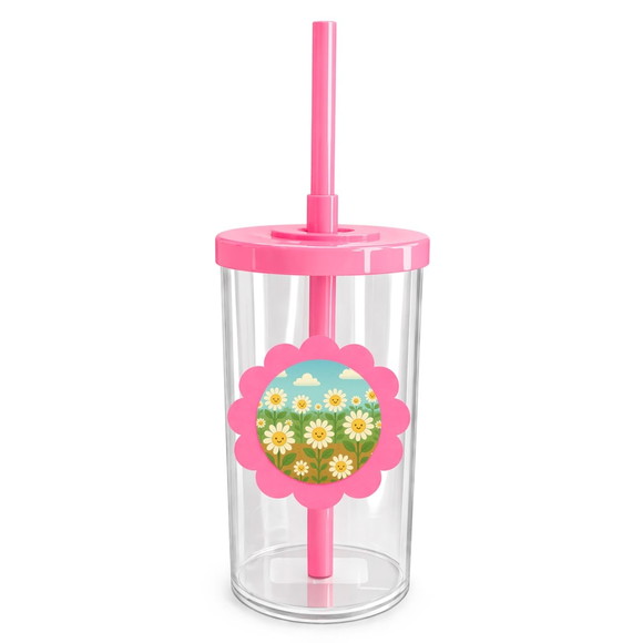 Copo Short Drink Flor Personalizado Margaridas