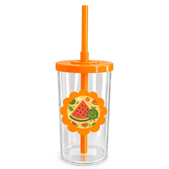 Copo Short Drink Flor Personalizado Melancia - Imagem 3