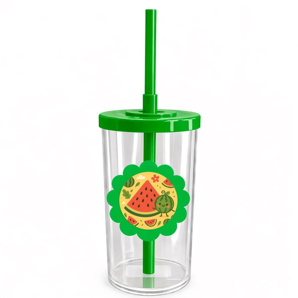 Copo Short Drink Flor Personalizado Melancia - Imagem 4