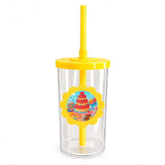 Copo Short Drink Flor Personalizado Mesa Doces Coloridos - Imagem 5