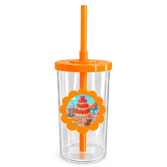 Copo Short Drink Flor Personalizado Mesa Doces Coloridos - Imagem 3