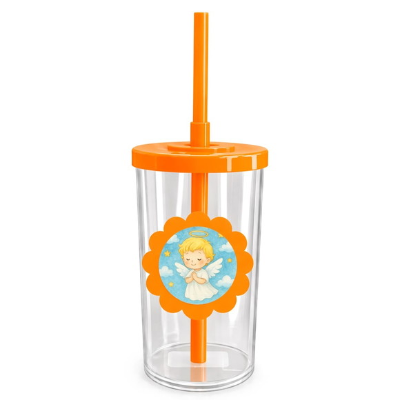 Copo Short Drink Flor Personalizado Meu Batizado - Imagem 3