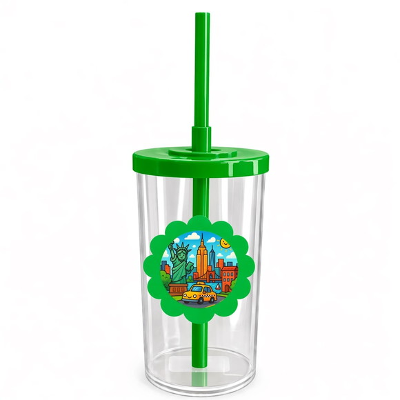 Copo Short Drink Flor Personalizado Nova York - Imagem 4