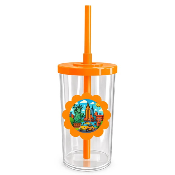 Copo Short Drink Flor Personalizado Nova York - Imagem 3