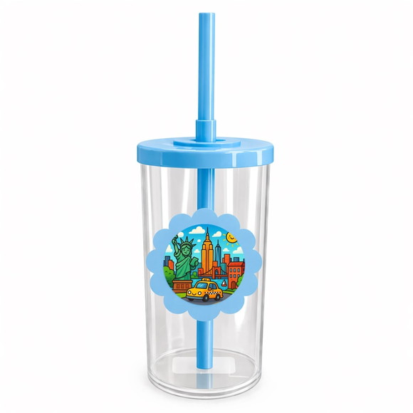 Copo Short Drink Flor Personalizado Nova York - Imagem 2