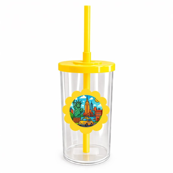 Copo Short Drink Flor Personalizado Nova York - Imagem 5