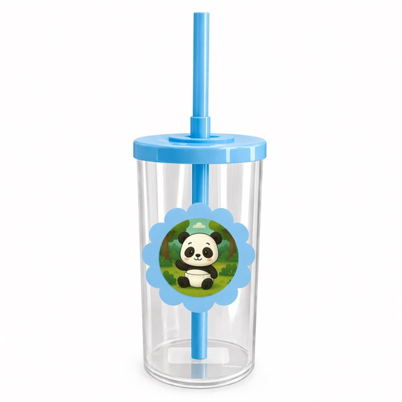 Copo Short Drink Flor Personalizado Panda Baby - Imagem 2