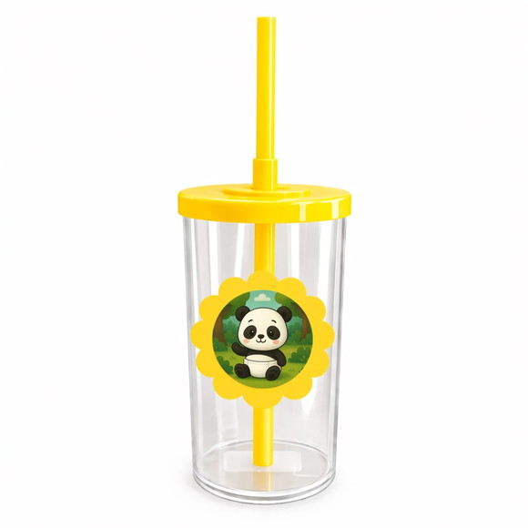 Copo Short Drink Flor Personalizado Panda Baby - Imagem 5