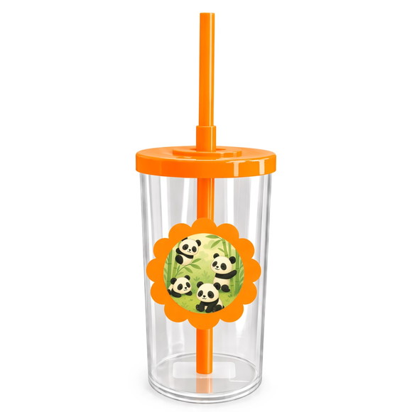 Copo Short Drink Flor Personalizado Pandinhas - Imagem 3