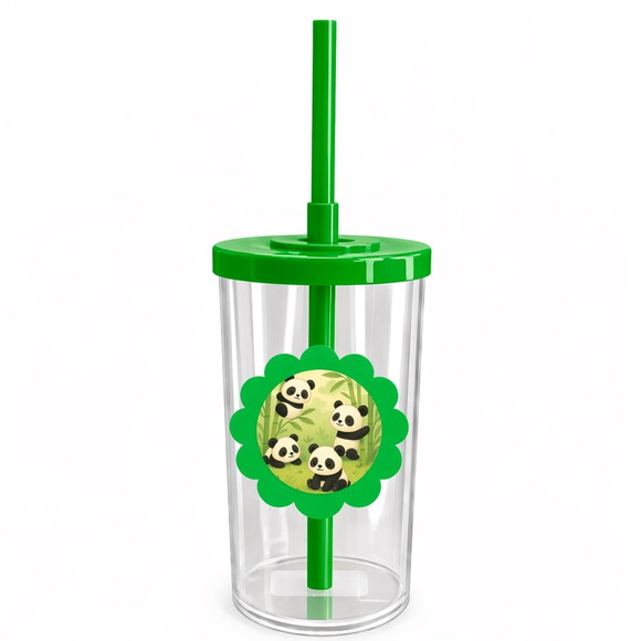 Copo Short Drink Flor Personalizado Pandinhas - Imagem 4