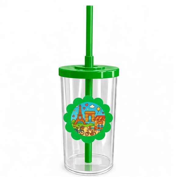 Copo Short Drink Flor Personalizado Paris - Imagem 4