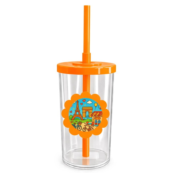 Copo Short Drink Flor Personalizado Paris - Imagem 3