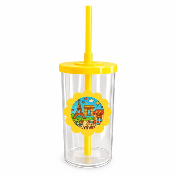 Copo Short Drink Flor Personalizado Paris - Imagem 5