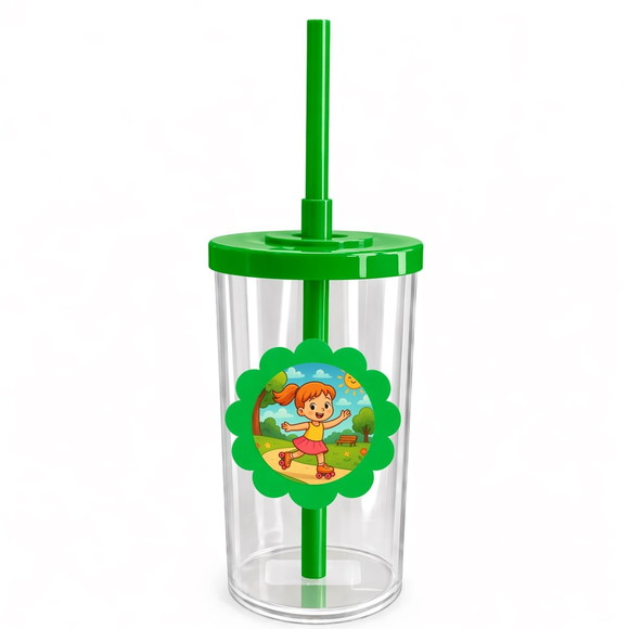 Copo Short Drink Flor Personalizado Patins - Imagem 4
