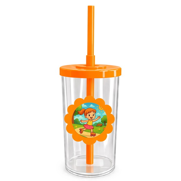 Copo Short Drink Flor Personalizado Patins - Imagem 3