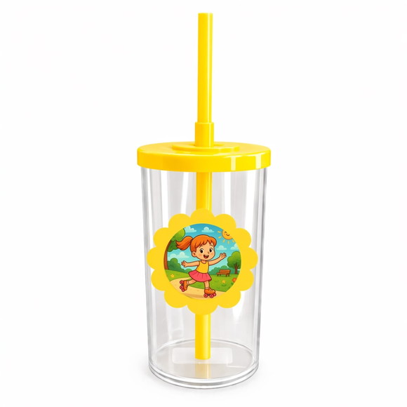 Copo Short Drink Flor Personalizado Patins - Imagem 5