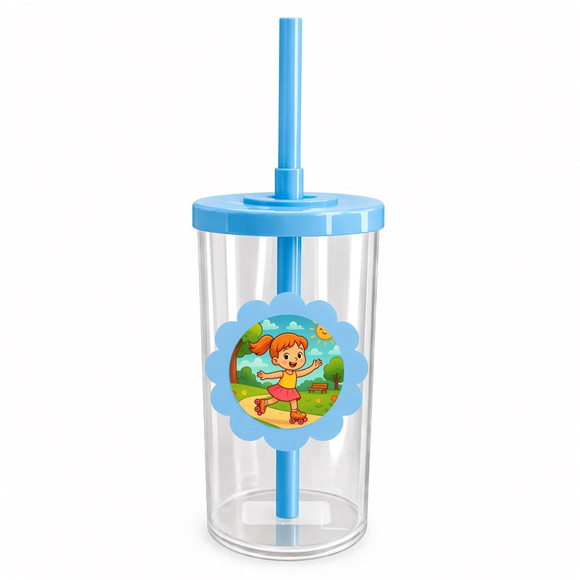 Copo Short Drink Flor Personalizado Patins - Imagem 2