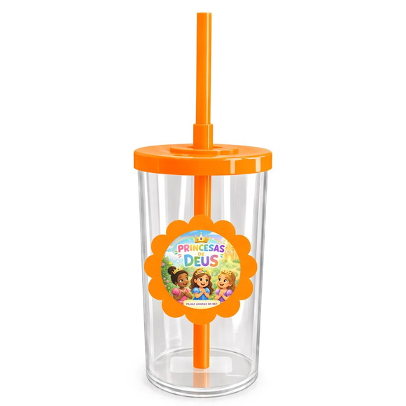 Copo Short Drink Flor Personalizado Princesas de Deus - Imagem 2