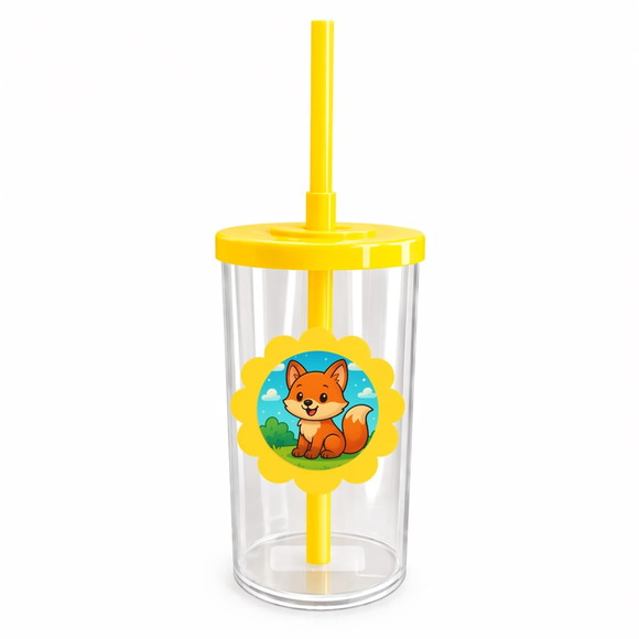 Copo Short Drink Flor Personalizado Raposinha - Imagem 5
