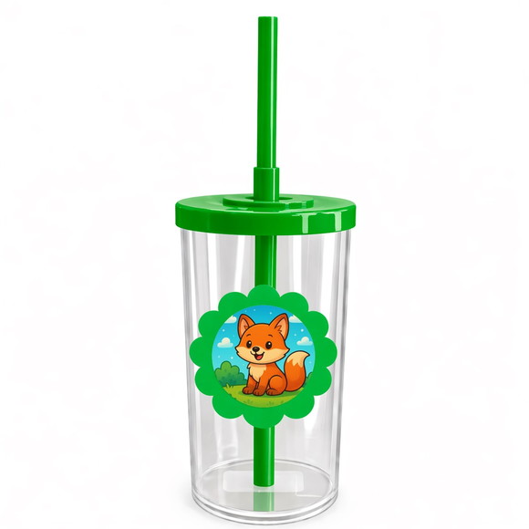 Copo Short Drink Flor Personalizado Raposinha - Imagem 4