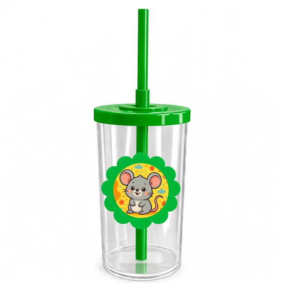Copo Short Drink Flor Personalizado Ratinho Fofo - Imagem 4