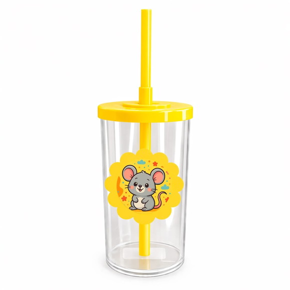 Copo Short Drink Flor Personalizado Ratinho Fofo - Imagem 5