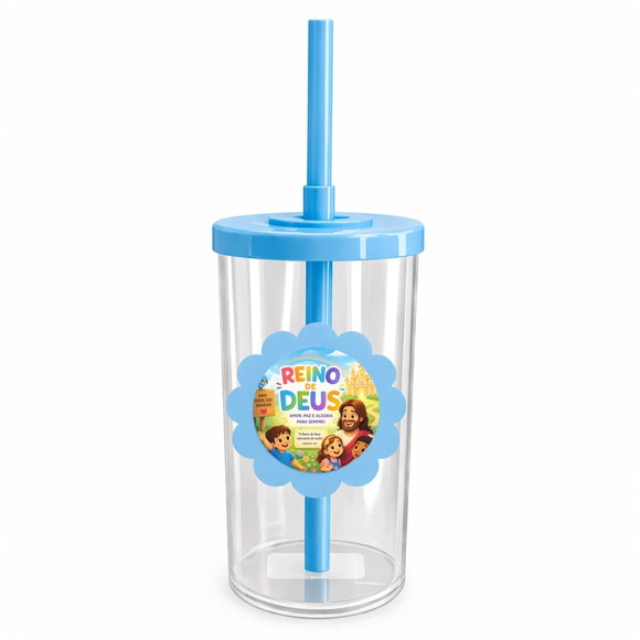 Copo Short Drink Flor Personalizado Reino de Deus - Imagem 2