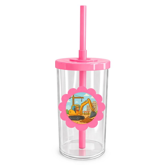 Copo Short Drink Flor Personalizado Retroescavadeira