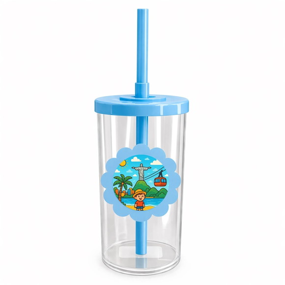 Copo Short Drink Flor Personalizado Rio de Janeiro - Imagem 2