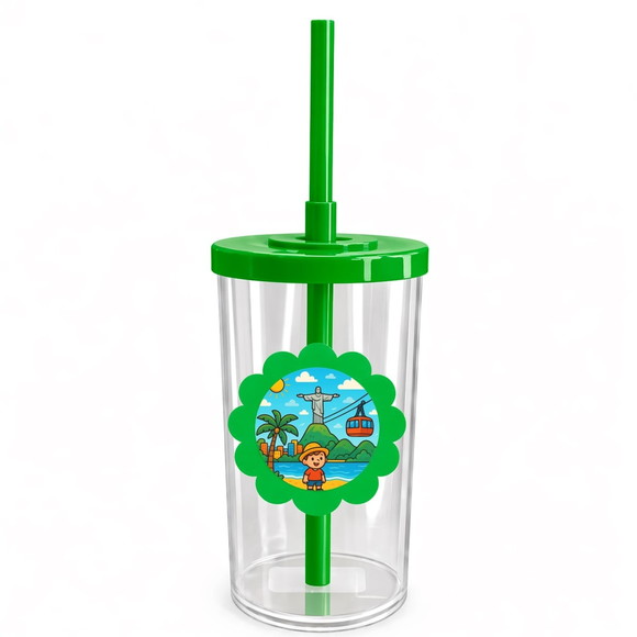 Copo Short Drink Flor Personalizado Rio de Janeiro - Imagem 4