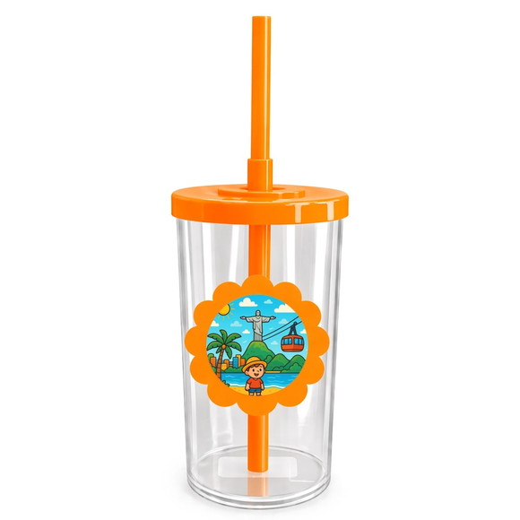 Copo Short Drink Flor Personalizado Rio de Janeiro - Imagem 3