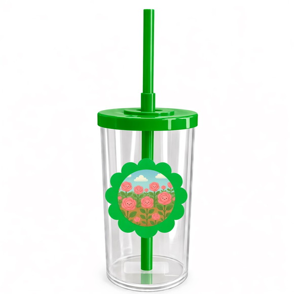 Copo Short Drink Flor Personalizado Rosas Fofas - Imagem 4