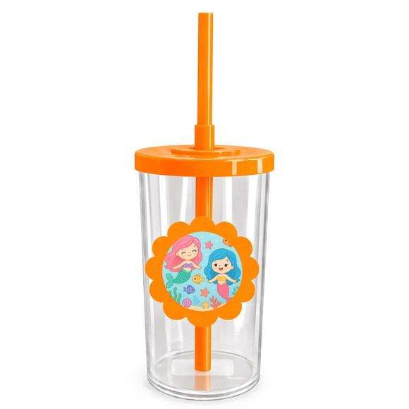 Copo Short Drink Flor Personalizado Sereias - Imagem 3