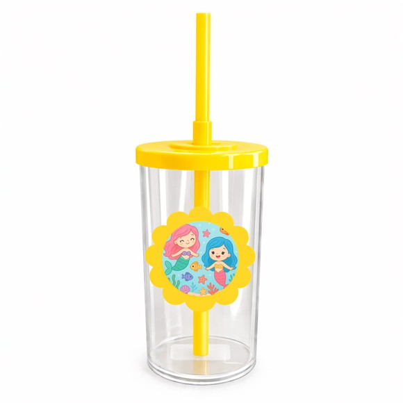 Copo Short Drink Flor Personalizado Sereias - Imagem 5