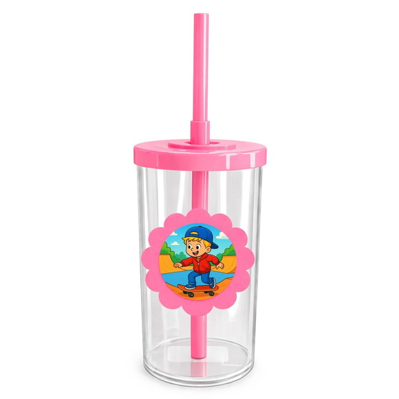 Copo Short Drink Flor Personalizado Skate Kids