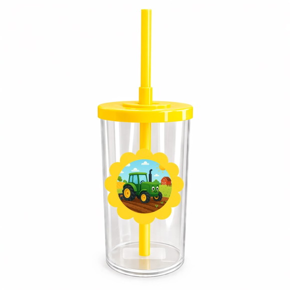 Copo Short Drink Flor Personalizado Trator - Imagem 5