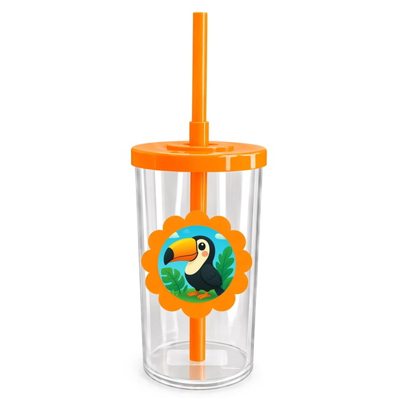 Copo Short Drink Flor Personalizado Tucano - Imagem 3
