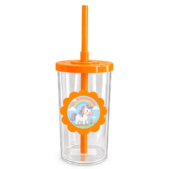 Copo Short Drink Flor Personalizado Unicórnio - Imagem 3