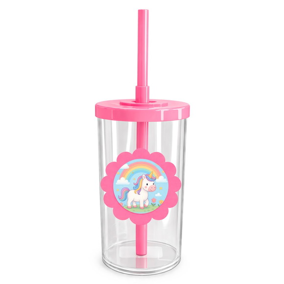 Copo Short Drink Flor Personalizado Unicórnio