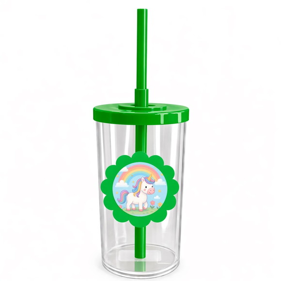 Copo Short Drink Flor Personalizado Unicórnio - Imagem 4