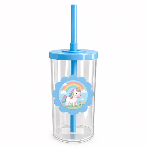 Copo Short Drink Flor Personalizado Unicórnio - Imagem 2